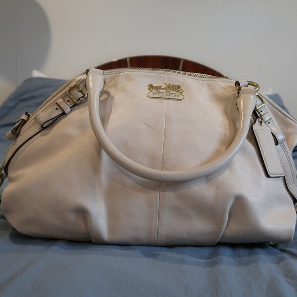 Coach Sophia Satchel in Cream – Soft Leather - Picture 1 of 16